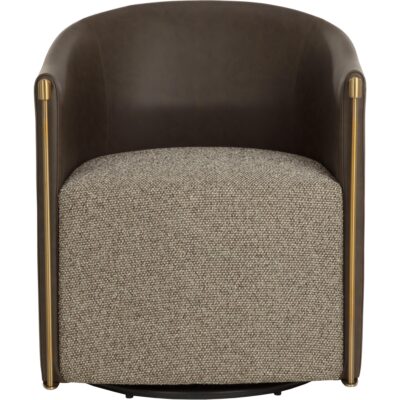 Alternative view of Leontine Swivel Lounge Chair - Gellar Earth / Eglinton Espresso