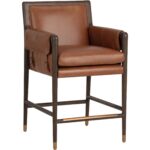 Mauti Counter Stool - Brown - Shalimar Tobacco Leather