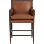 Mauti Counter Stool - Brown - Shalimar Tobacco Leather - Image 2