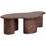 Isola Coffee Table - Marble Look - Mocha - Image 2