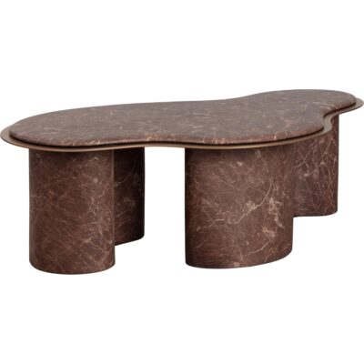 Alternative view of Isola Coffee Table - Marble Look - Mocha