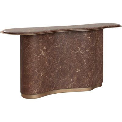 Alternative view of Isola Console Table - Marble Look - Mocha