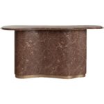 Isola Console Table - Marble Look - Mocha - Image 3