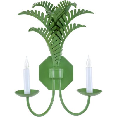 Alternative view of Royal Palm Sconce - Green