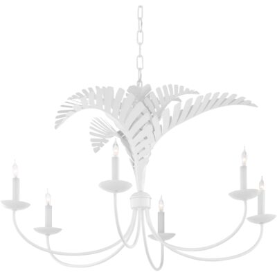 Royal Palm Chandelier - White