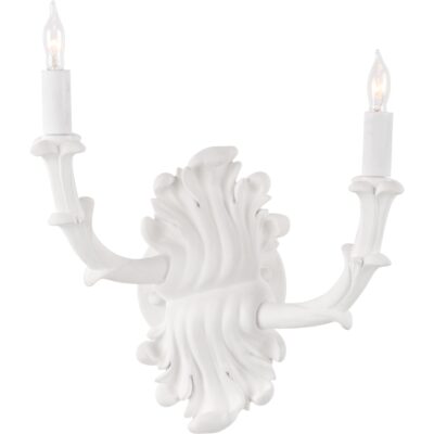 Roche Plaster Double Arm Sconce