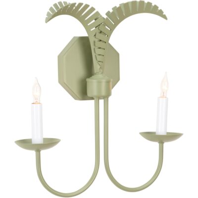 Alternative view of Petite Palm Sconce - Green
