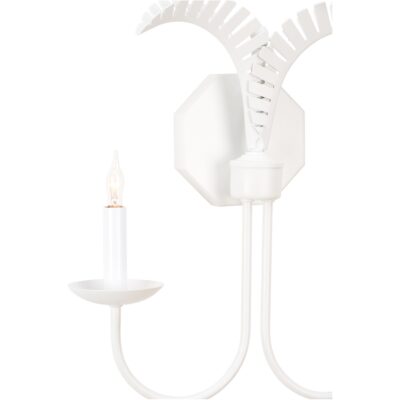 Alternative view of Petite Palm Sconce - White