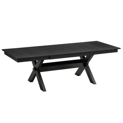 Argyle Dining Table with Extension, 66"-94" in Black