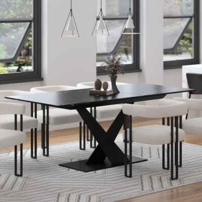 Alternative view of Julius Dining Table w/Extension in Black