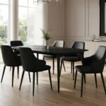 Phylon Dining Table with Extension, 63"-79" in Black - Image 2