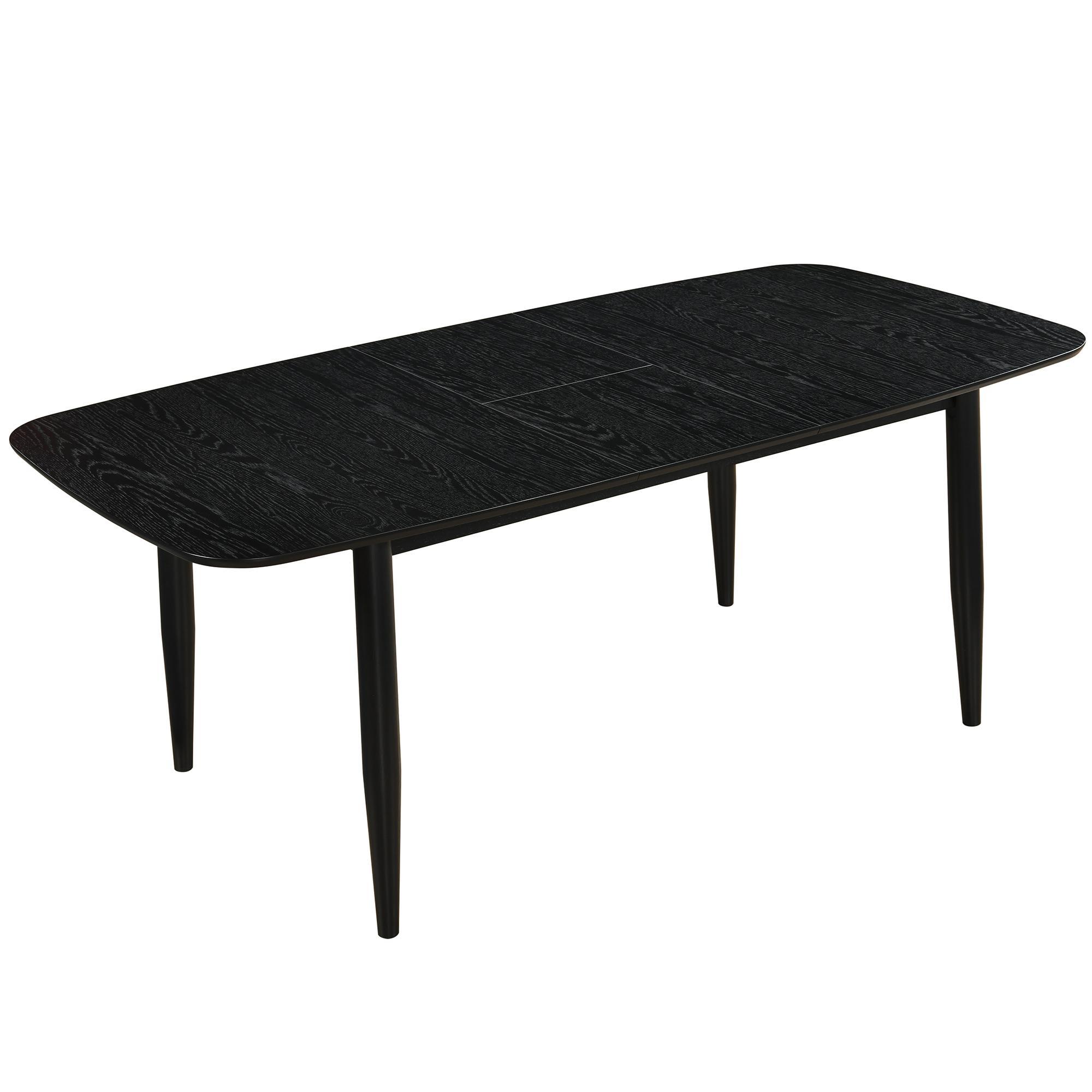 Phylon Dining Table with Extension, 63"-79" in Black - Image 3