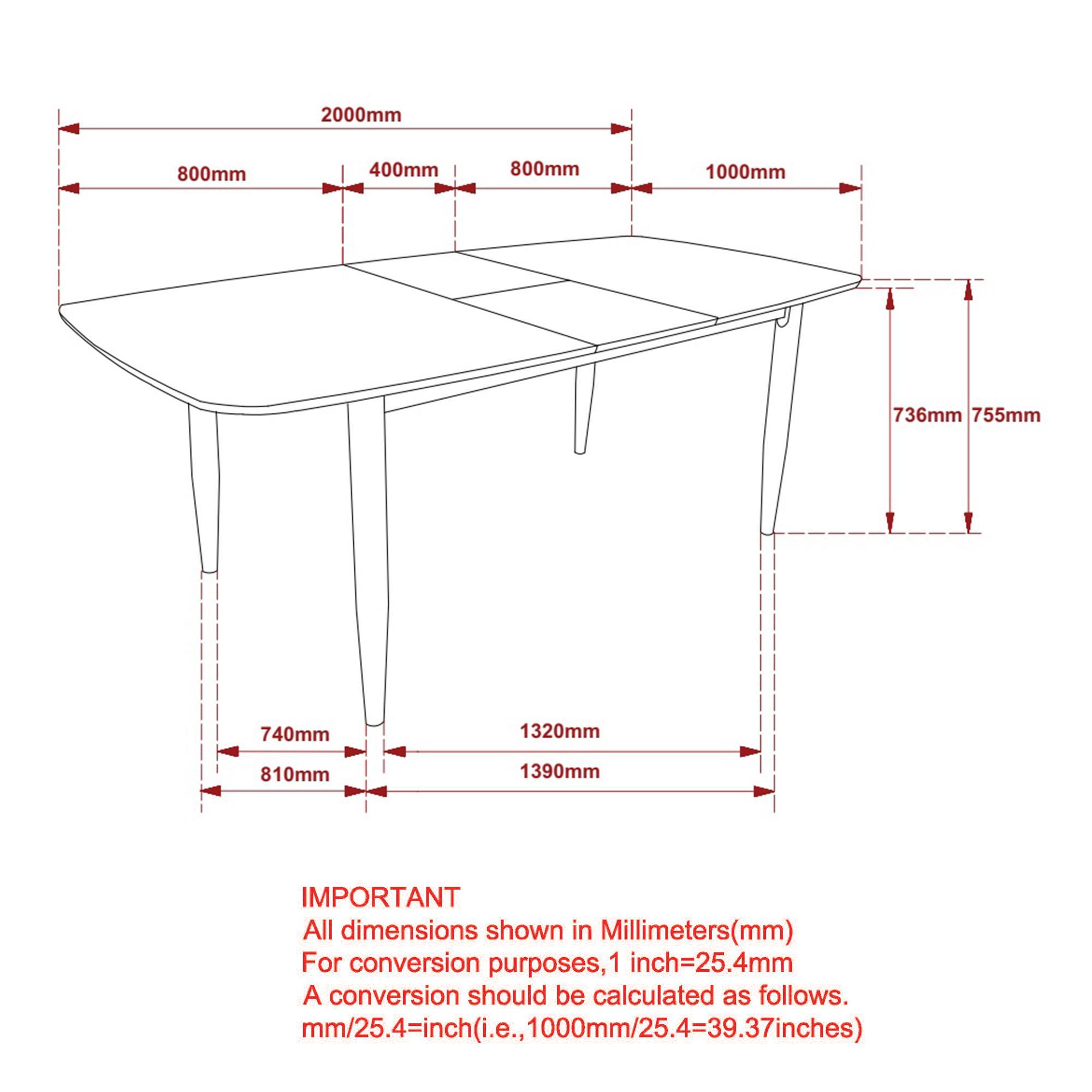 Phylon Dining Table with Extension, 63"-79" in Black - Image 8