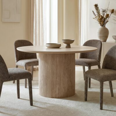 Alternative view of Thalia Round Dining Table, 47" in Ivory