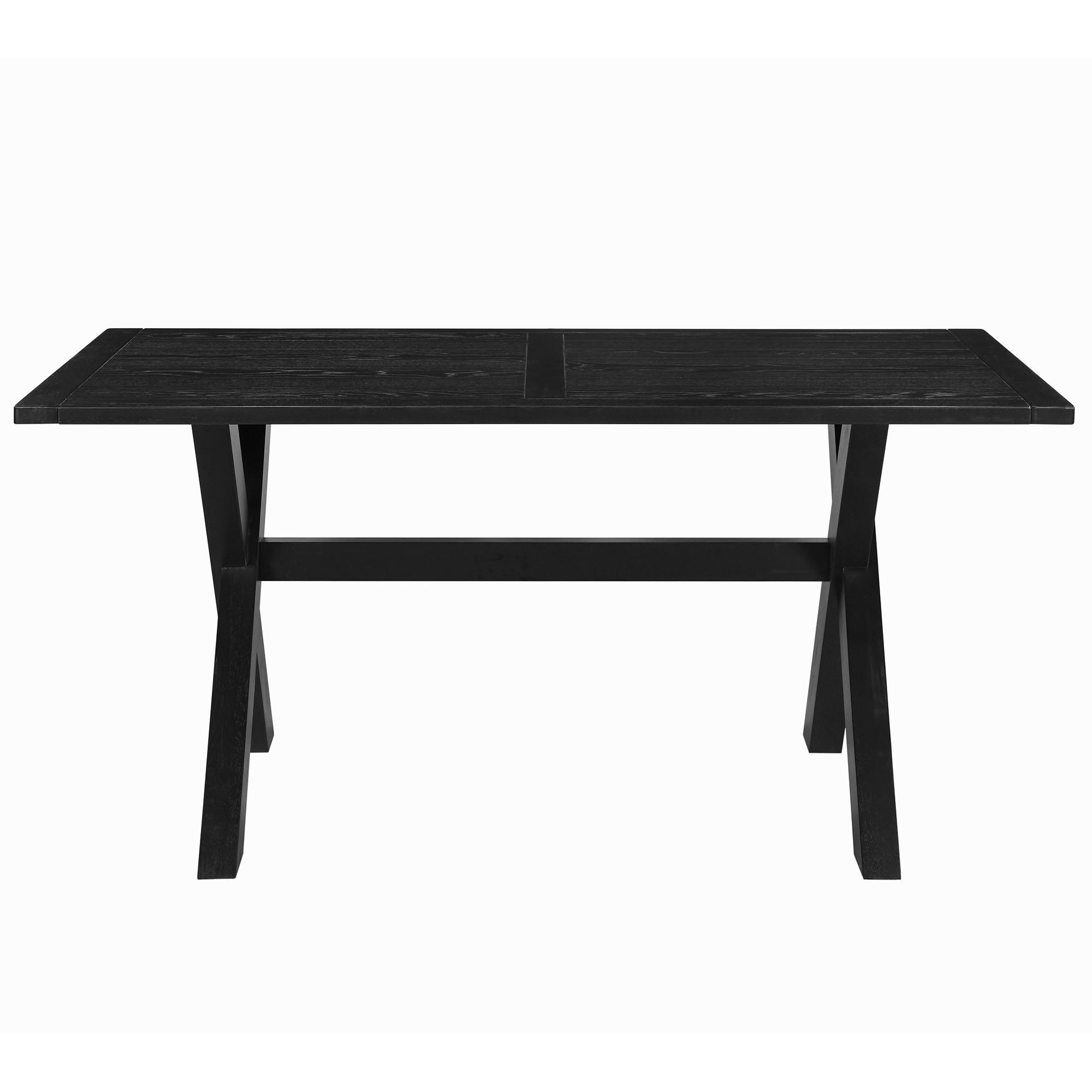 Lance Rectangular Dining Table, 63" in Black - Image 4
