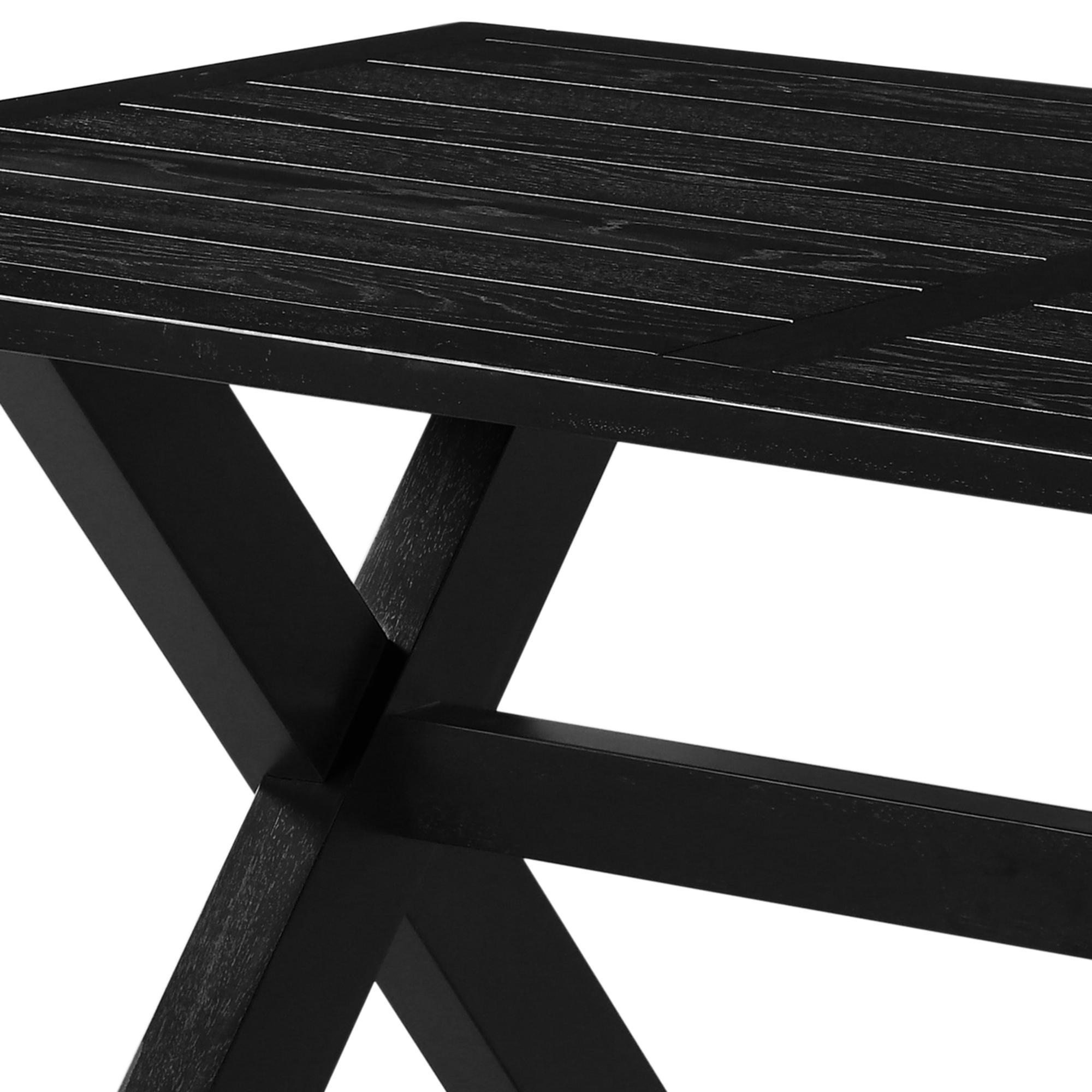 Lance Rectangular Dining Table, 63" in Black - Image 5