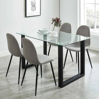 Alternative view of Franco Rectangular Dining Table in Black