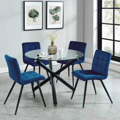 Alternative view of Suzette Round Dining Table in Black
