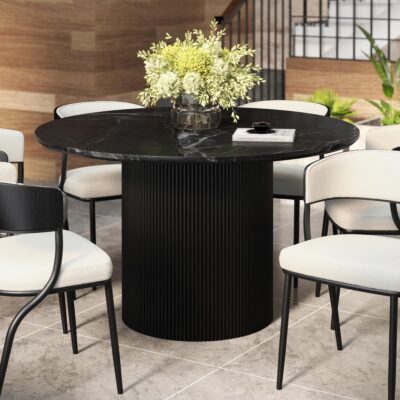 Alternative view of Jilsa Round Dining Table in Black