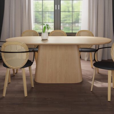 Alternative view of Tovas Oval Dining Table in Natural