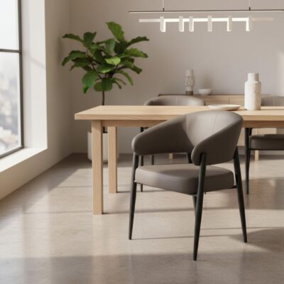 Alternative view of Bronson Dining Chair, set of 2 in Stone and Black