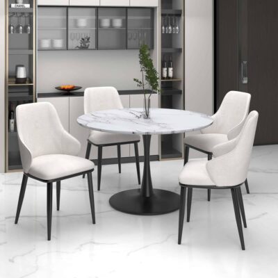 Alternative view of Kash Dining Chair, Set of 2, in Beige Fabric and Black