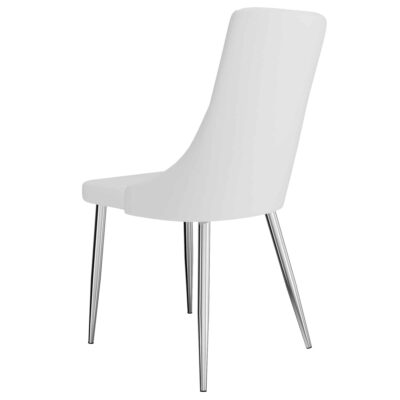 Alternative view of Devo Side Chair, Set of 2 in White and Chrome