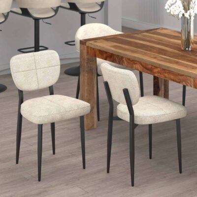 Alternative view of Zeke Dining Chair, Set of 2, in Beige and Black