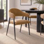 Alfie Dining Chair, Set of 4 in Caramel and Black - Image 2