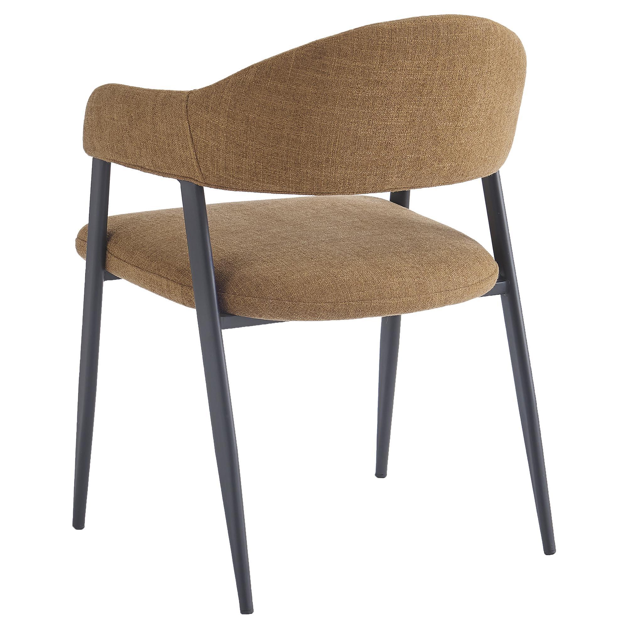 Alfie Dining Chair, Set of 4 in Caramel and Black - Image 3