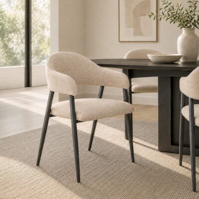Alternative view of Alfie Dining Chair, Set of 4 in Sand and Black