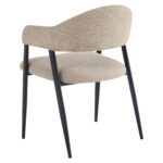 Alfie Dining Chair, Set of 4 in Sand and Black - Image 3