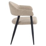 Alfie Dining Chair, Set of 4 in Sand and Black - Image 4