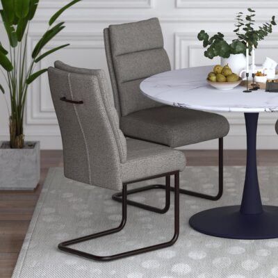 Alternative view of Brodi Dining Chair, Set of 2 in Charcoal and Black