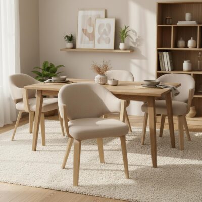 Alternative view of Freya Dining/Lounge Chair, Set of 2 in Toffee and Natural