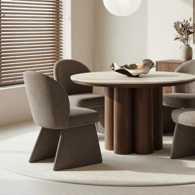Alternative view of Noelle Dining/Lounge Chair in Brown