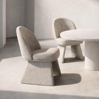Alternative view of Noelle Dining/Lounge Chair in Beige
