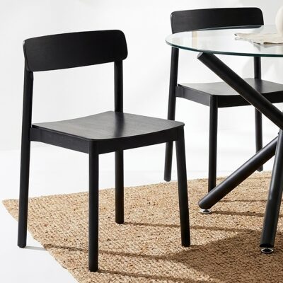 Alternative view of Felix Dining/Lounge Chair, Set of 4 in Black