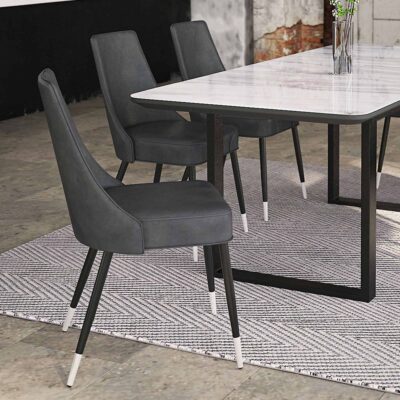 Alternative view of Silvano Side Chair, Set of 2 in Vintage Grey and Black