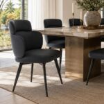 Razzo Dining Chair, Set of 4 in Black and Black - Image 2