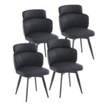Razzo Dining Chair, Set of 4 in Black and Black - Image 7