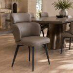 Razzo Dining Chair, Set of 4 in Stone and Black - Image 2