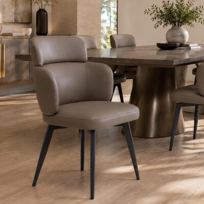 Alternative view of Razzo Dining Chair, Set of 4 in Stone and Black