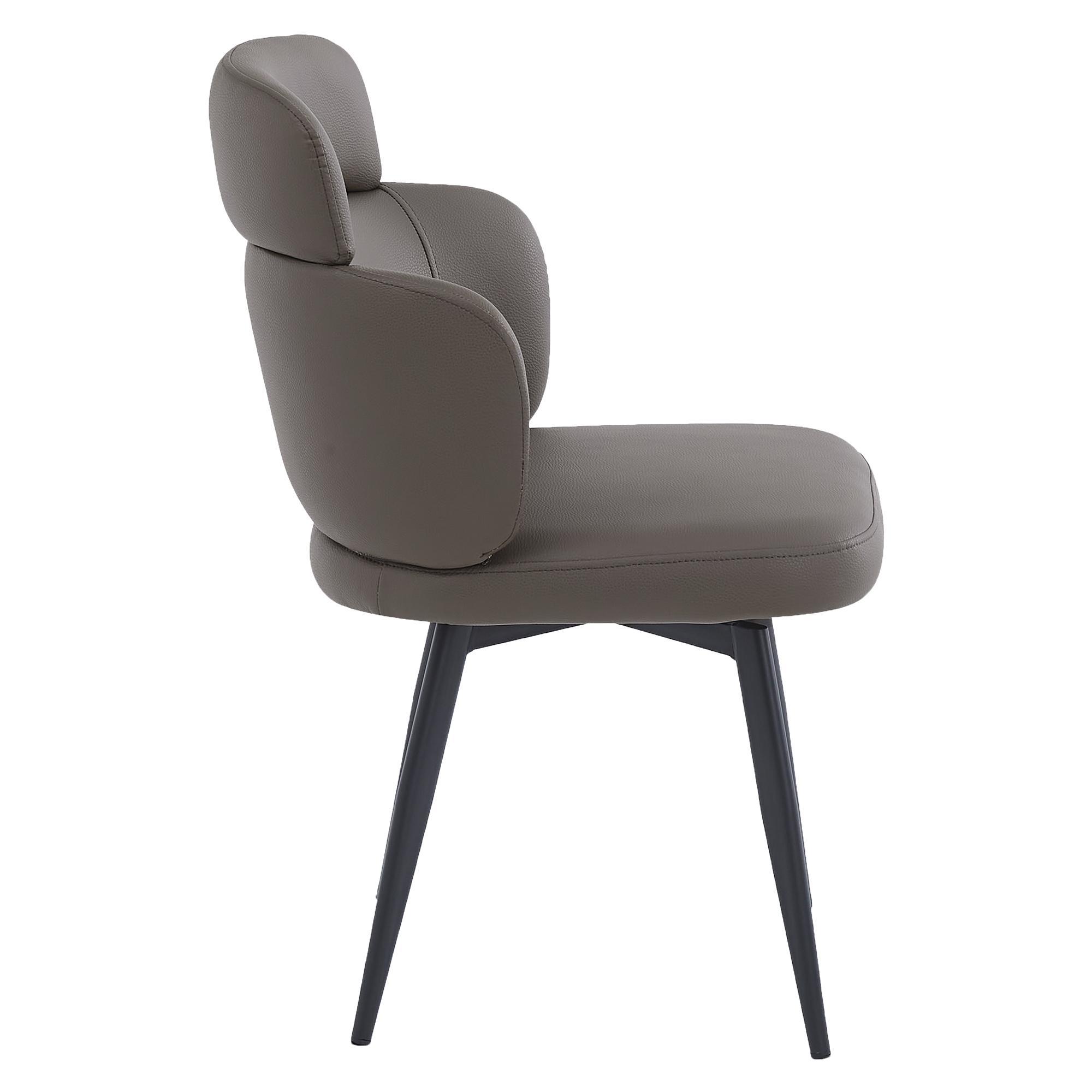 Razzo Dining Chair, Set of 4 in Stone and Black - Image 4
