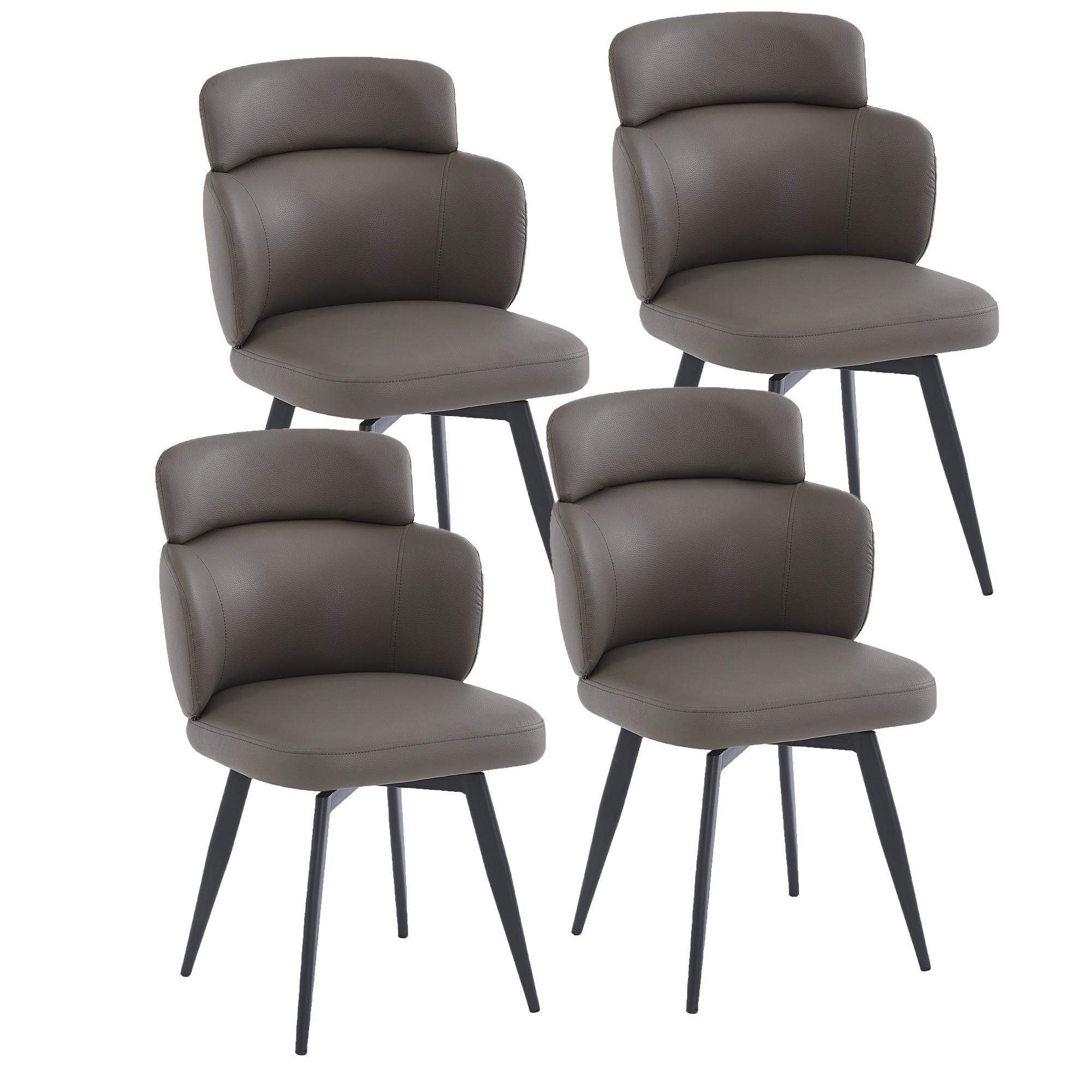 Razzo Dining Chair, Set of 4 in Stone and Black - Image 7