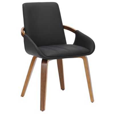 Caspian Dining Chair, set of 2 in Black and Dark Walnut