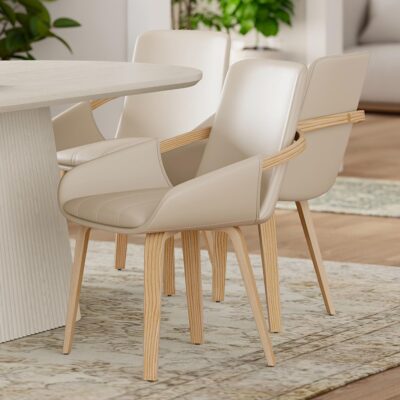 Alternative view of Caspian Dining Chair, set of 2 in Sand and Natural