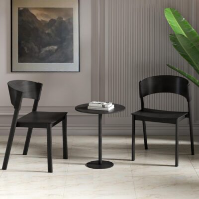 Alternative view of Elias Dining Chair, Set of 2 in Black