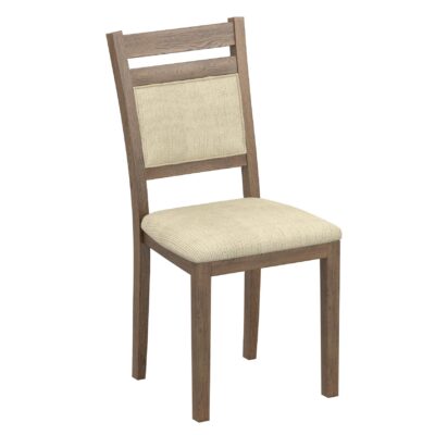 Conrad Dining Chair, Set of 2 in Walnut & Beige