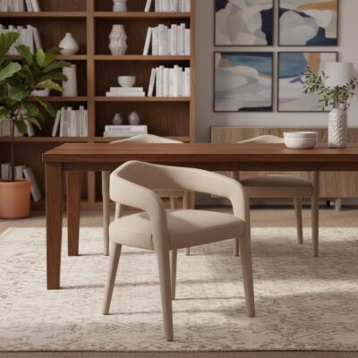 Alternative view of Caden Dining/Lounge Chair, Set of 2 in Beige